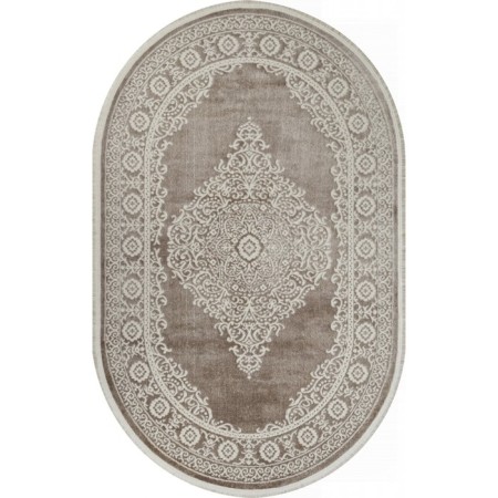 Oval carpet Kardlen Marmaris, size 77x150 cm, color Cream/D.Beige