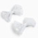Hair hairpin white bow, set, 2 pcs, 7.5 cm, princesses