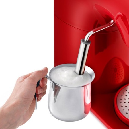 Kofevarkakkitfort KT-756, Rozhkova, 800 watts, 0.24 l, cappuccino, red-1