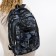 Youth backpack on lightning from textiles, 2 pockets, gray color