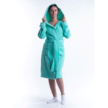 Tainted female bathrobe, size 52, color menthol-1