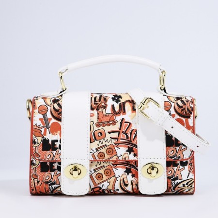 Bag-mixer on fasteners, brown/white color