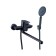 Bath mixer Fashun A52219-17, single-leaf, pour 325 mm, with shower set, graphite 968666