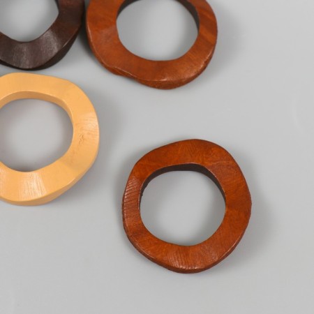 Decor for creativity wood "wavy ring" mix d = 3.5 cm-1