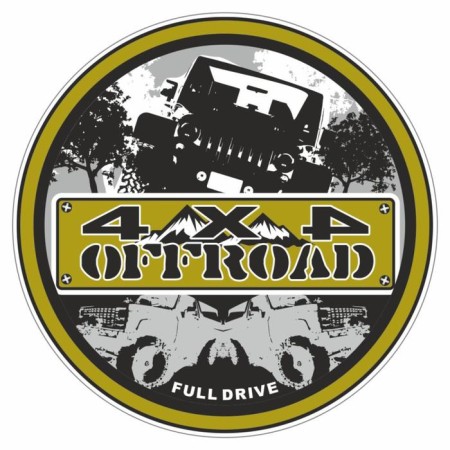 Circle sticker "Off Road 4 x 4", mix, d = 10 cm-7