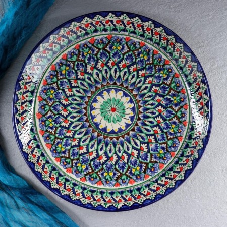 Largan Rishtan ceramics "Patterns", 36 cm, blue-4