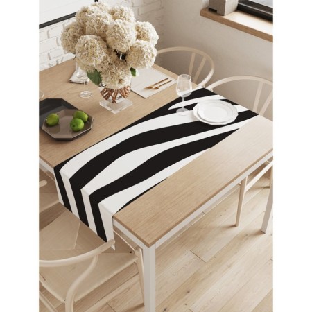 The path on the table "Falls Zebra", Oxford, size 40x145 cm