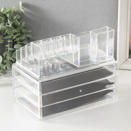 ORGANIZER CHANTEL PLAC 3 boxes transparent 19x24x14 cm-3