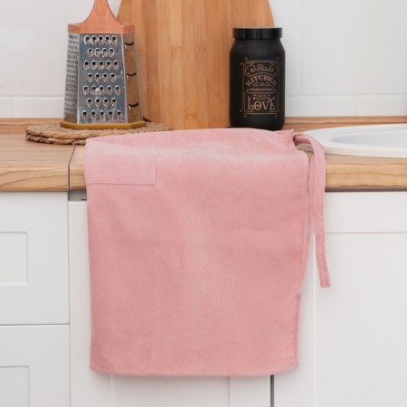 Apron Ethel "Classic" color pink 65x80cm, 100%PE, velor-9