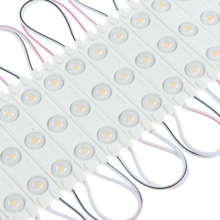 SMD5630, 2 W LED module, 3 LED, 180 LM, IP65, 3000K, 12V T-white, set 20 pcs.