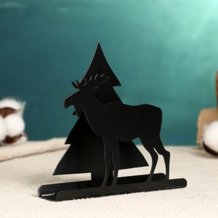 Napkin "forest" 12x3cm, black-2