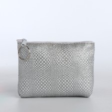 Women's wallet with lightning, silver color