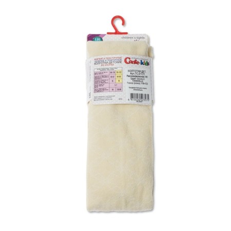 Pantyhose Baby thin cotton conte kids, height 116-122 cm, beige color-4