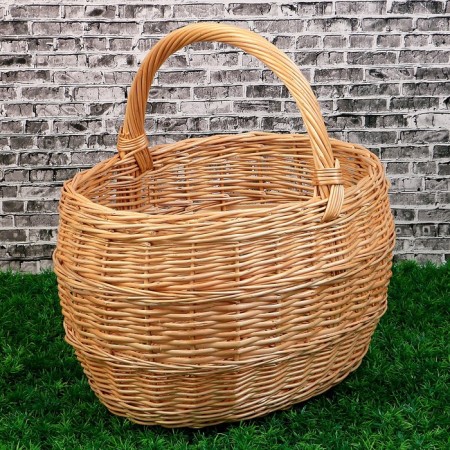 Mushroom basket, No. 5, 40 × 34 × 42 cm, 20 l, manual weaving, willow-1