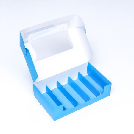 The box is folding, under 5 blue eclars, 25 x 15 x 6.6 cm-3
