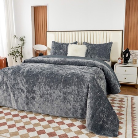 Cover with pillowcases Sofi de Marko "Rosalin", size 240x260 cm, 50x70 cm - 2 pcs, color gray-1