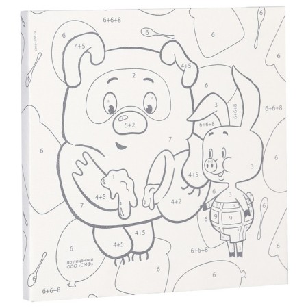 Picture on numbers for children, 17x17 cm, Winnie-Pooh-8