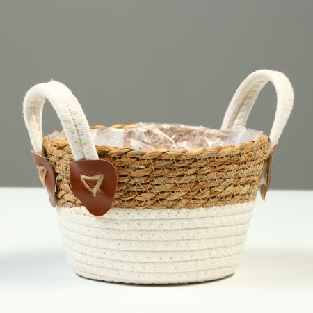 Wicker basket, rogoz, 19 x 12 x 14 cm