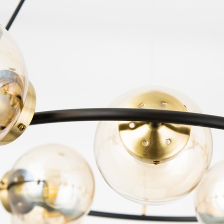 Suspended chandelier Citilux "Planet" CL105195, 80x80x30 cm, 9x40W, E14, brown color-10