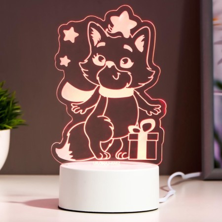 Light "Cat with a gift" Led RGB from the RISALUX network-5