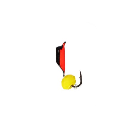 Mormyshka column black, red abdomen + ball Granen yellow, weight 0.6 g-1