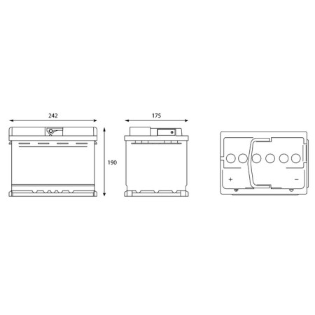 The battery Sputnik 62 a/h, direct polarity, cone-2