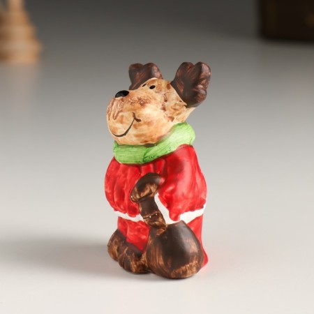 Polystone souvenir "Losik in the winter outfit" MIX 4.3x3x7 cm-4