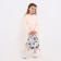 Baby backpack on lightning, 3 outer pockets, white color