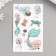 Tattoo on the body color "Mermaids and underwater world" 12x7.5 cm