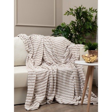 Texrepublic blanket, size 150x200 cm, beige color