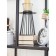 Metal candlestick, 13 × 13 × 22 cm, black color