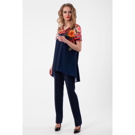 Female blouse, size 42, blue color-5