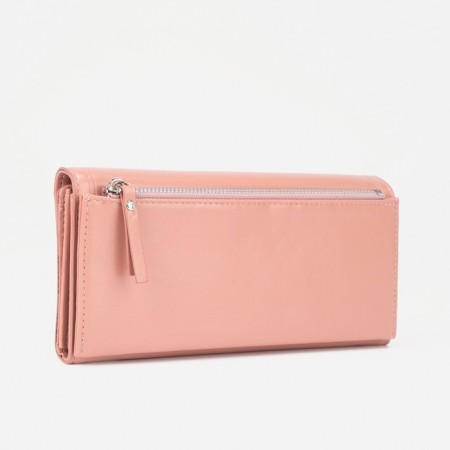 Women's wallet on magnets, pink color-1