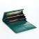 Women's wallet on magnets, green color