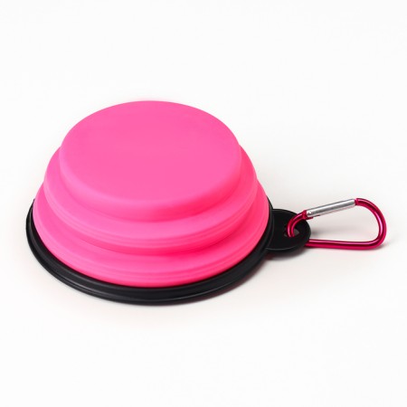 Silicone bowl, folding, 250 ml, 13 cm, pink 6253509-7