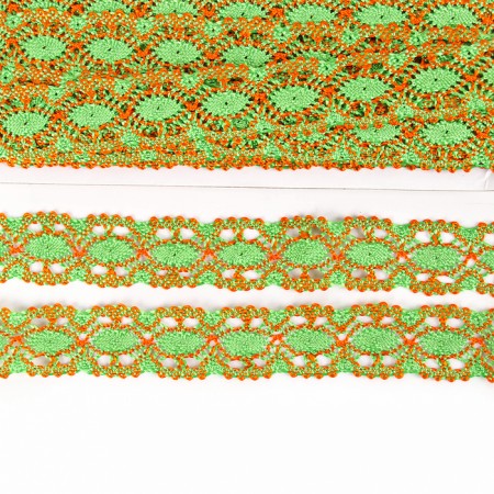 Braid braid orange-green in a roll 20 meters-2