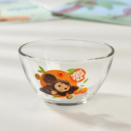 Set of dishes "Cheburashka", 3 items: plate, salad bowl, mug, gift packaging-3