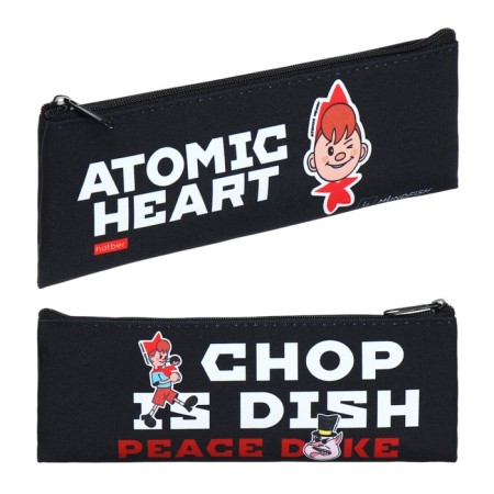 Penal soft, 1 compartment 75 x 195 mm, flat, Hatber, "Atomic Heart" Black NPK_64212