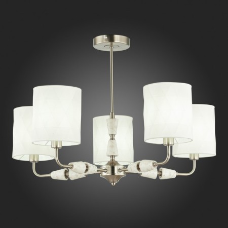 Ceiling EVOLUCE lamp. Sle107802-05. Mili. 5x40 watts, E14, 70x70x48 cm, Nickel color-1