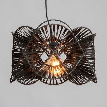 Ceiling Lamp from Rotan "Infinity" 1x120W, E27, 40x40x25 cm, black-2