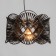 Ceiling Lamp from Rotan "Infinity" 1x120W, E27, 40x40x25 cm, black