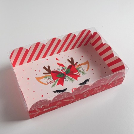 Gift box with PVC "Gift", 20 x 30 x 8 cm, New Year-2