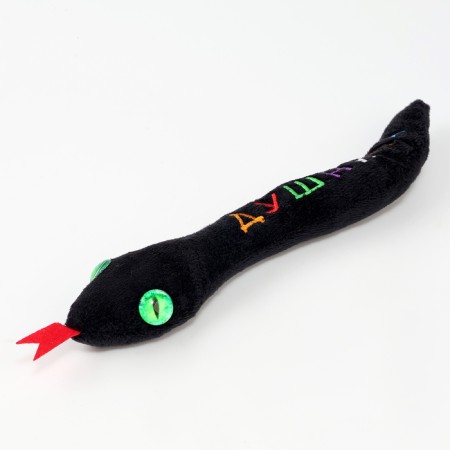 New Year! Soft toy "stuffed", snake, black, 27 cm-1