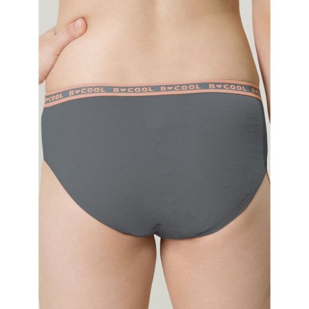 Panties for girls, height 98 cm, color light gray, peach, emerald, 3 pcs-2