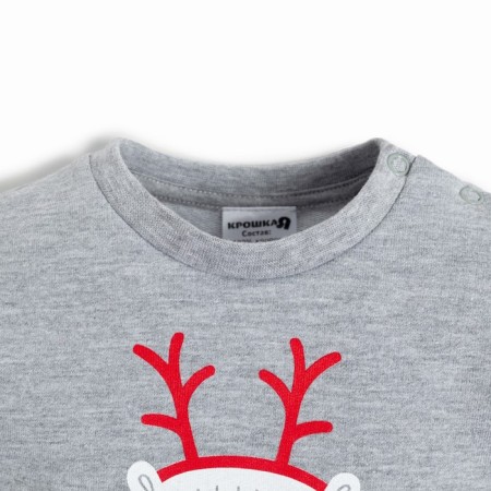 Set: jumper and pants crumb I "Merry XMAS", height 80-86 cm, color gray color-6