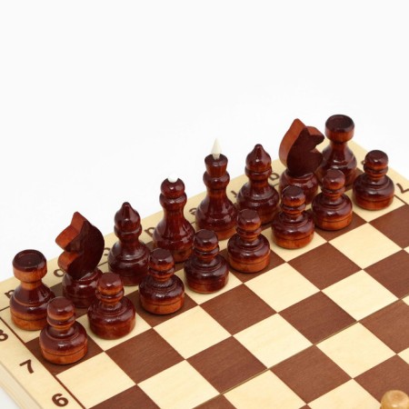 Handing chess 29 x 29 cm, king 6.7 cm, pawn 3.5 cm-5