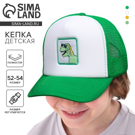 Children's cap for the boy "Cool Dino", rr 52-54 5-7 years