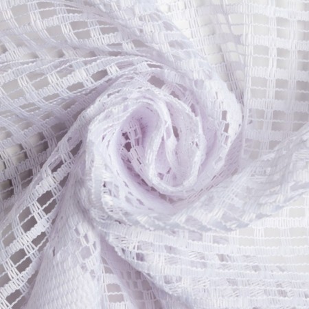 Tulle on the kitchen with a curtain tape, 155x220 cm, white color, 100% polyester-3