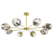 Murano chandelier 8he27 60W Smoky gold 90x90x35cm Bayerlux