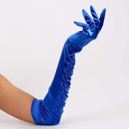 Carnival accessory - gloves with assembly, blue color-1